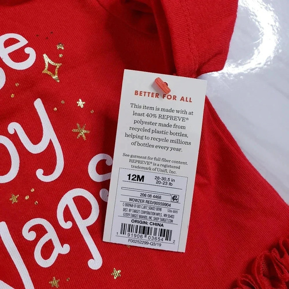 Cat And Jack Holiday Onesie Outfit Red Tutu 12 Months - Picture 6 of 6